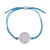 Sterling silver pendant bracelet, 'Starry Seeds in Sky Blue' - Sterling Silver Circular Bracelet in Sky Blue from India (image 2a) thumbail