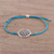 Sterling silver pendant bracelet, 'Starry Seeds in Sky Blue' - Sterling Silver Circular Bracelet in Sky Blue from India (image 2b) thumbail