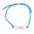 Sterling silver pendant bracelet, 'For Ever and Ever in Sky Blue' - Sterling Silver Infinity Bracelet in Sky Blue from India (image 2a) thumbail