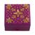 Decorative cotton box, 'Purple Glamour' - Purple Cotton Covered Wood Decorative Box with Embroidery