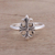 Sterling silver cocktail ring, 'Indian Cross' - Handcrafted Sterling Silver Cross Cocktail Ring from India (image 2b) thumbail