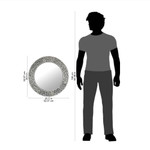 Glass mosaic wall mirror, 'Round Shimmer' - Circular Shimmering Mosaic Wall Mirror from India