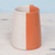 Ceramic mug, 'Cheerful Morning' - Handcrafted Ceramic Mug in Orange and Beige from India