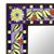 Ceramic mosaic wall mirror, 'Sunny Leaves' - Ceramic Wall Mirror with Sun and Leaf Mosaic from India (image 2b) thumbail