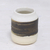Keramische Ziergläser, 'Complementary Stripes' (3er-Satz) - Drei handgefertigte bemalte Keramikdosen aus Indien