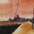'Deserted Boat Yard' - Original Impressionist Painting of a Boat Yard from India (image 2b) thumbail