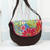 Cotton blend shoulder bag, 'Tropical Adventure' - Multicolored Floral Shoulder or Sling Bag from India