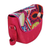 Cotton blend shoulder bag, 'Geometric Flower' - Pink Shoulder or Sling Bag with Geometric Floral Print (image 2b) thumbail