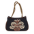 Embroidered shoulder bag, 'Indian Elegance' - Black Shoulder Bag with Embroidered Zari Motif from India