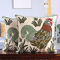 Featured review for Cotton cushion covers, Rooster Crow (pair)