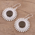 Smoky quartz dangle earrings, 'Sparkling Suns' - Smoky Quartz and Sterling Silver Dangle Earrings from India