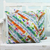 Cotton cushion covers, 'Colorful Fusion' (pair) - Two Cotton Colorful Applique Cushion Covers from India