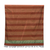 Silk shawl, 'Earthen Stripes' - Jacquard Striped Silk Shawl in Russet and Spice from India (image 2b) thumbail