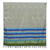 Silk shawl, 'Striped Harmony' - Striped Jacquard Fringed Silk Shawl in Sage from India