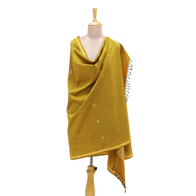 Silk shawl, Classic Style in Amber