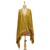 Silk shawl, 'Classic Style in Amber' - Jacquard Woven Silk Shawl in Amber from India (image 2b) thumbail