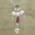 Cultured pearl and quartz pendant necklace, 'Romantic Story' - Cultured Pearl and Quartz Pendant Necklace from India