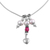 Cultured pearl and quartz pendant necklace, 'Romantic Story' - Cultured Pearl and Quartz Pendant Necklace from India