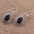 Smoky quartz dangle earrings, 'Smoky Drop' - Handmade Smoky Quartz and Silver Earrings from India (image 2b) thumbail