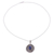 Lapis lazuli pendant necklace, 'Framed Blue' - Lapis Lazuli and Sterling Silver Pendant Necklace from India