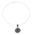 Collar colgante de lapislázuli y topacio azul - Collar con colgante de lapislázuli y topacio azul de la India