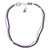 Aquamarine and amethyst beaded necklace, 'Lotus Royalty' - Amethyst Aquamarine and Cultured Pearl Beaded Necklace
