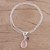 Rose quartz and amethyst charm bracelet, 'Twinkling Harmony' - Rose Quartz and Amethyst Charm Bracelet from India (image 2) thumbail