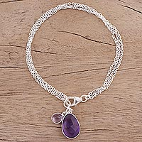 Featured review for Amethyst charm bracelet, Twinkling Harmony