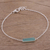 Chalcedony pendant bracelet, 'Elegant Prism' - Chalcedony and Sterling Silver Bracelet from India (image 2b) thumbail