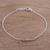 Rose quartz pendant bracelet, 'Elegant Prism' - Rose Quartz and 925 Silver Pendant Bracelet from India (image 2b) thumbail