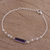 Amethyst and rainbow moonstone pendant bracelet, 'Magical Prism' - Amethyst and Rainbow Moonstone Pendant Bracelet from India (image 2b) thumbail
