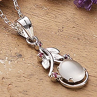 Featured review for Ruby and moonstone pendant necklace, Moonlight Divinity