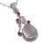 Ruby and moonstone pendant necklace, 'Moonlight Divinity' - Sterling Silver Ruby and Moonstone Pendant Necklace (image 2d) thumbail