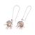 Cultured pearl dangle earrings, 'Beauty in Tradition' - Cultured Pearl and Sterling Silver Jhumki Dangle Earrings (image 2d) thumbail
