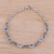 Rhodium plated blue topaz link bracelet, 'Blue Glitter' - Rhodium Plated Blue Topaz Link Bracelet from India (image 2b) thumbail