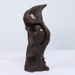 Wood sculpture, 'Tree House' - Unique Hand-Carved Wood Sculpture from India