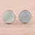 Chalcedony button earrings, 'Moonlight Peace' - Aqua Chalcedony Round Button Earrings from India