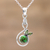 Peridot pendant necklace, 'Spring Beauty' - Composite Turquoise and Peridot Pendant Necklace from India thumbail