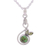 Peridot pendant necklace, 'Spring Beauty' - Composite Turquoise and Peridot Pendant Necklace from India