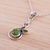 Peridot pendant necklace, 'Spring Beauty' - Composite Turquoise and Peridot Pendant Necklace from India (image 2b) thumbail