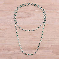 Featured review for Onyx long link necklace, Delightful Gleam