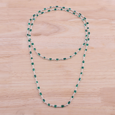 Onyx long link necklace, Delightful Gleam