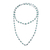 Onyx long link necklace, 'Delightful Gleam' - Green Onyx and Sterling Silver Link Necklace from India (image 2a) thumbail