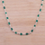 Onyx long link necklace, 'Delightful Gleam' - Green Onyx and Sterling Silver Link Necklace from India (image 2c) thumbail
