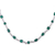 Collar de eslabones largos de ónix - Collar de eslabones de plata esterlina y ónix verde de la India