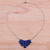 Lapis lazuli pendant necklace, 'Trendy Blue' - Lapis Lazuli Waterfall Pendant Necklace from India