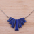 Lapis lazuli pendant necklace, 'Trendy Blue' - Lapis Lazuli Waterfall Pendant Necklace from India (image 2c) thumbail