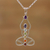 Multi-gemstone pendant necklace, 'Harmonious Mind' - Multi-Gemstone Chakra Meditation Pendant Necklace from India thumbail