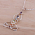 Multi-gemstone pendant necklace, 'Harmonious Mind' - Multi-Gemstone Chakra Meditation Pendant Necklace from India (image 2b) thumbail