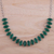 Rhodium plated onyx pendant necklace, 'Nature's Sparkle' - Rhodium Plated Green Onyx Pendant Necklace from India (image 2c) thumbail